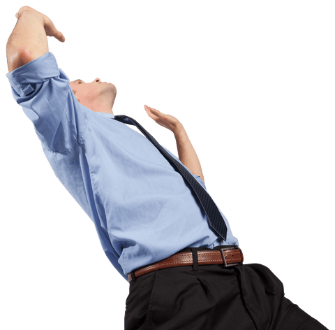 businessman in blue shirt posing with arms raised transparent - Download Free Stock Videos Pikwizard.com