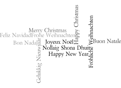 festive christmas new year text in multiple languages on transparent background - Download Free Stock Videos Pikwizard.com