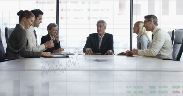 Business Team Analyzing Financial Data in Modern Conference Room - Download Free Stock Images Pikwizard.com