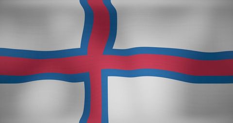 Waving faroe islands flag illustrating patriotism