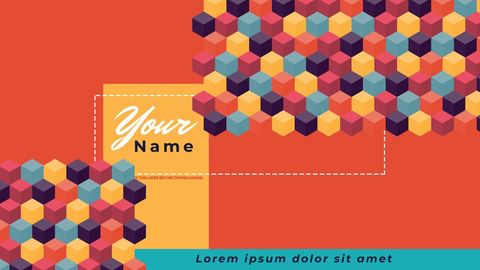 Vibrant Geometric Honeycomb Business Card Template - Download Free Stock Templates Pikwizard.com
