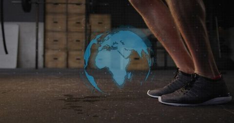 Dynamic fitness training with holographic global technology aspect