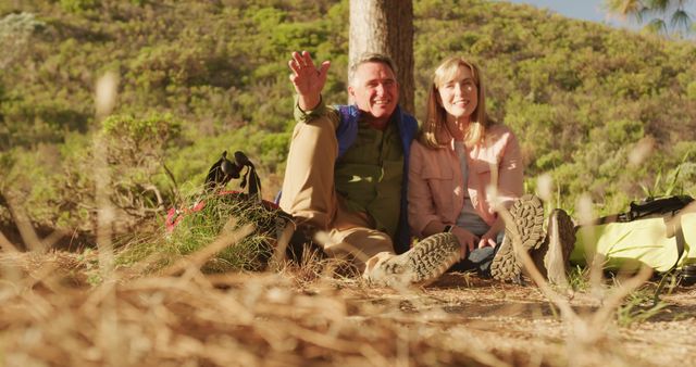 Senior Couple Enjoying Nature on a Mountain Hike - Download Free Stock Images Pikwizard.com