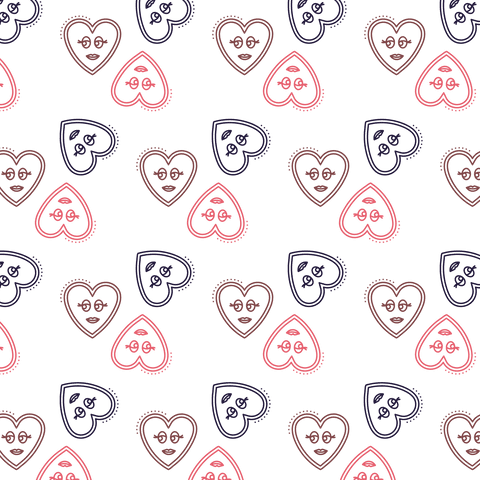 Smiling Hearts Pattern on Transparent Background for Valentine's Day - Download Free Stock Videos Pikwizard.com