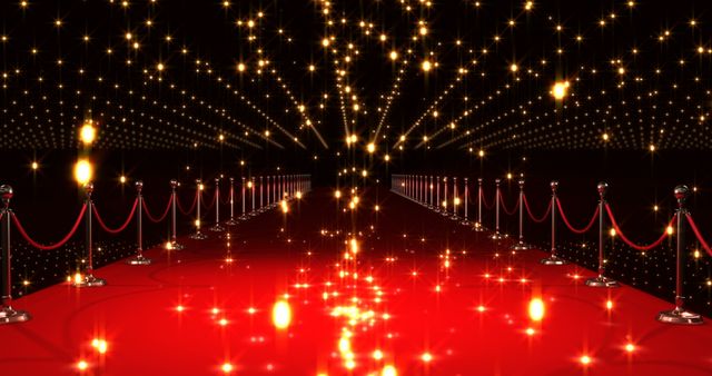 Elegant Red Carpet Walkway with Golden Confetti Backdrop - Download Free Stock Images Pikwizard.com