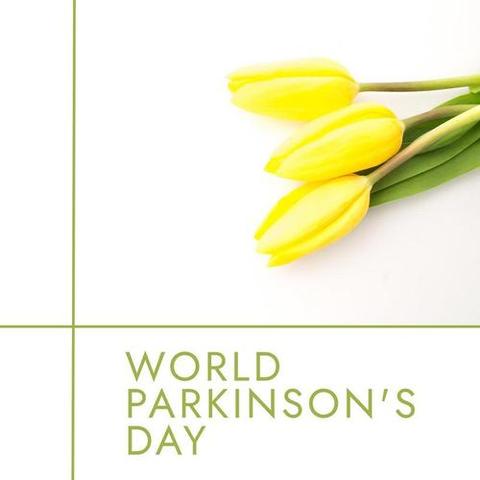 Yellow Flowers with World Parkinson's Day Text on White Background - Download Free Stock Templates Pikwizard.com