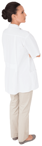 Transparent Female Nurse Standing with Arms Crossed - Download Free Stock Videos Pikwizard.com