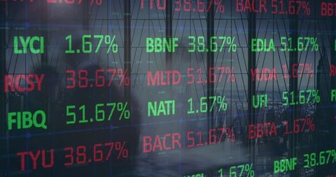 Stock Market Display Overlaying Business Scene Reflecting Volatility - Download Free Stock Images Pikwizard.com