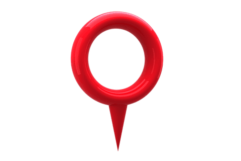 transparent red navigation pointer floating on white background - Download Free Stock Videos Pikwizard.com