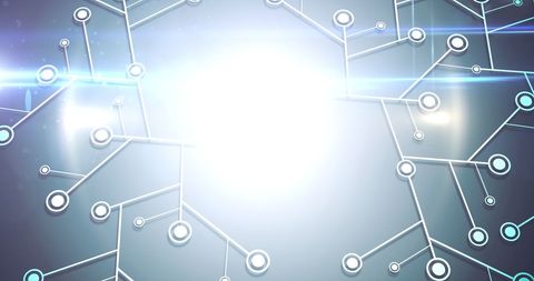 Glowing Digital Network Connections with White Nodes - Download Free Stock Images Pikwizard.com