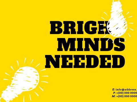 bright minds recruitment campaign with innovative design - Download Free Stock Templates Pikwizard.com