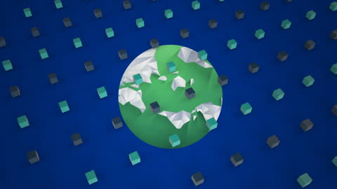 Digital Earth Representation with Floating Cubes