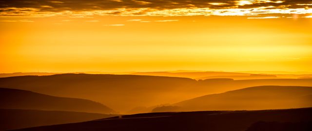 Golden Sunrise Over Serene Rolling Hills - Download Free Stock Photos Pikwizard.com