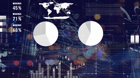 Abstract Tech Background with Data Analytics and Statistics