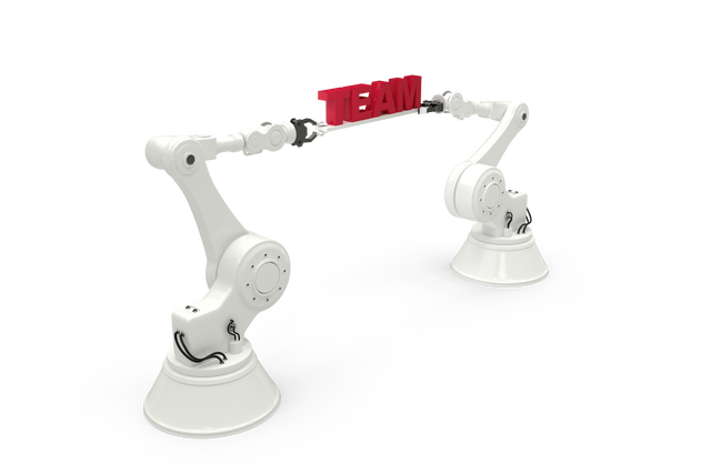 Robotic Arms Holding Team Text with Transparent Background, Advanced Technology - Download Free Stock Videos Pikwizard.com