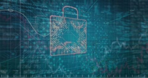 Futuristic Circuit Padlock Representing Cybersecurity Measures - Download Free Stock Images Pikwizard.com