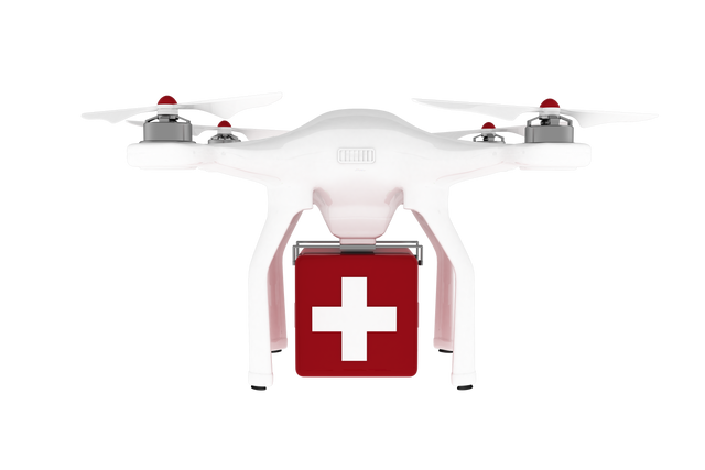 Drone Carrying First Aid Box on Transparent Background - Download Free Stock Videos Pikwizard.com