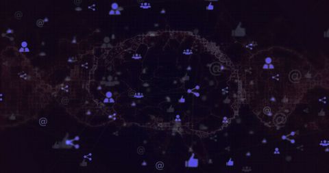 Global Digital Network and Communication Map Visualization - Download Free Stock Images Pikwizard.com