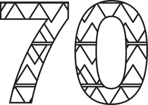 Number 70 in Black Geometric Shapes on Transparent Background - Download Free Stock Videos Pikwizard.com