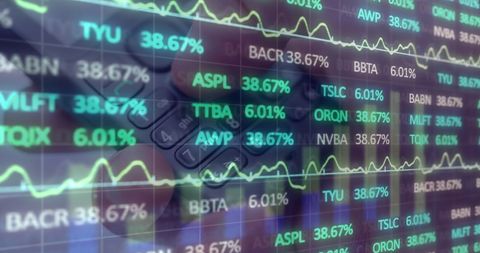 digital data overlay on mobile device in financial analysis - Download Free Stock Images Pikwizard.com