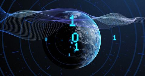 Global Data Flow and Digital Connectivity Over Earth - Download Free Stock Images Pikwizard.com