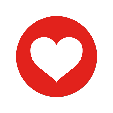 Transparent Badge with Red Circle and White Heart Icon Design - Download Free Stock Videos Pikwizard.com