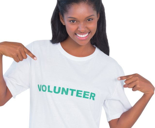 Smiling Young Female Volunteer Wearing Transparent White T-shirt - Download Free Stock Videos Pikwizard.com