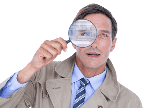 spy closely looking through magnifying glass on transparent background - Download Free Stock Videos Pikwizard.com