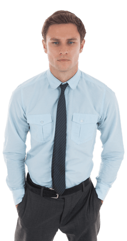 Transparent Background Man Serious Expression Business Attire