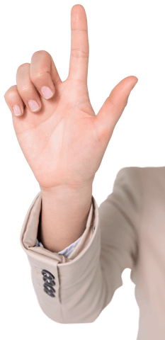 Businesswoman Holding Out Pointing Finger on Transparent Background - Download Free Stock Videos Pikwizard.com