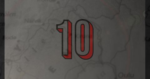 Number 10 Bold Overlay on Faded Topographic Map - Download Free Stock Images Pikwizard.com