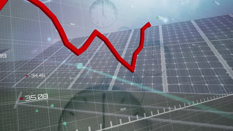 Dynamic Business Growth, Technology, and Renewable Energy Concept