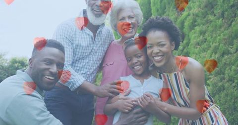 Happy Multi-Generational Family Celebrating Together Outdoors