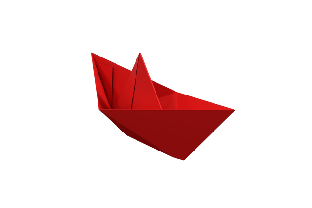 Red Paper Origami Boat on Transparent Background - Download Free Stock Videos Pikwizard.com