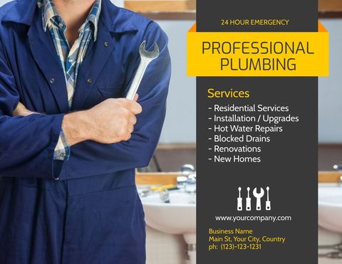 Reliable Plumbing Services Featuring Confident Handyman - Download Free Stock Templates Pikwizard.com