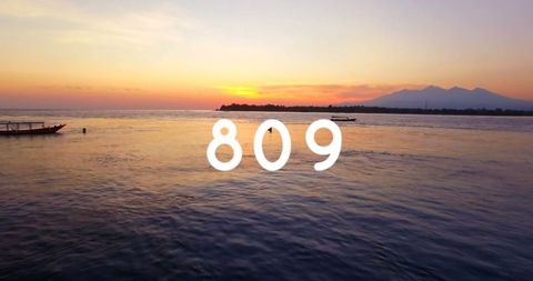 Digital blend: bold white text over serene sunset waters