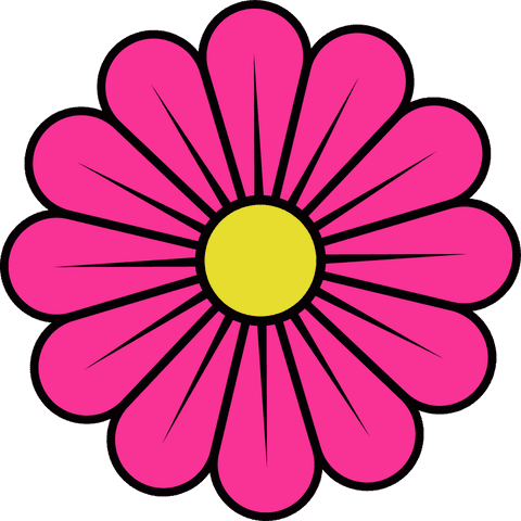 Floral Vector Illustration with Pink Petals on Transparent Background