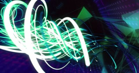 Abstract fiber optic strands representing digital connectivity