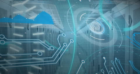 Futuristic Data Visualization with Technology Interface