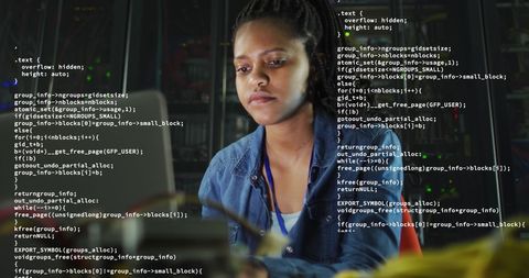 Focused African American Businesswoman Analyzing Data on Laptop - Download Free Stock Images Pikwizard.com