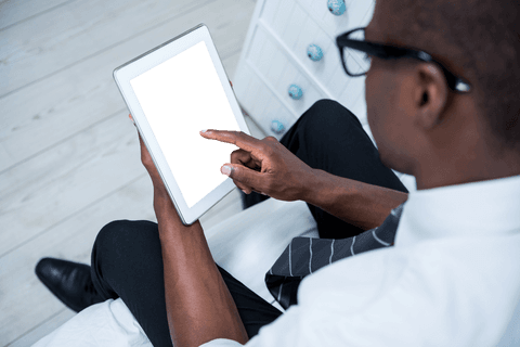 Businessman Using Tablet with Transparent Screen Technology - Download Free Stock Videos Pikwizard.com