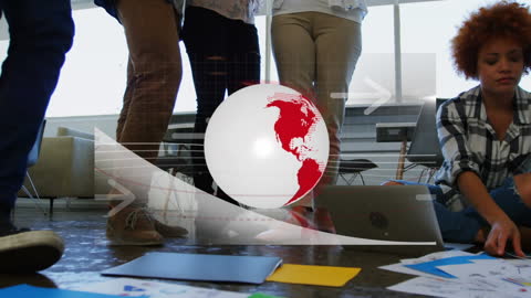 Diverse Team Brainstorming with Digital Globe Interface