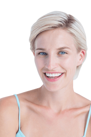 Transparent Image of Blonde Woman Smiling at Camera - Download Free Stock Videos Pikwizard.com