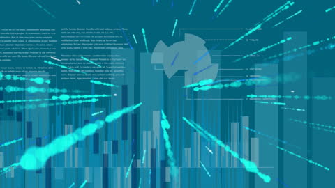 Futuristic Digital Data Streaming Visualization