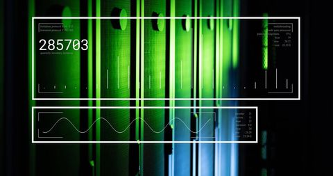 Data Processing in Vibrant Server Room Environment - Download Free Stock Images Pikwizard.com