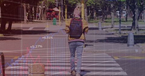 innovative financial analysis overlay with urban exploration theme - Download Free Stock Images Pikwizard.com