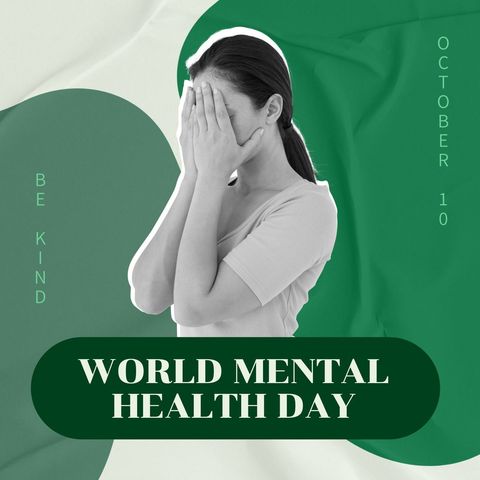World Mental Health Day Symbol Awareness Campaign - Download Free Stock Templates Pikwizard.com