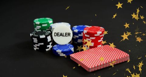 Poker Chips with Designer Falling Stars for Casino Gaming - Download Free Stock Images Pikwizard.com