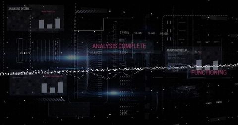 Futuristic Digital Interface with Data Waveform and Chart Overlay - Download Free Stock Images Pikwizard.com