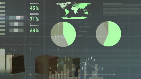 Digital Data Visualization with Animated Graphs and Charts